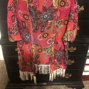 Kimono multi color with tassels smoke free home